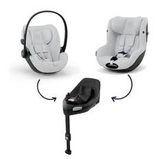 cybex GOLD Reboarder Sirona Autostolssæt G med babyautostol Cloud G og basestation Base G Plus Fog Grey