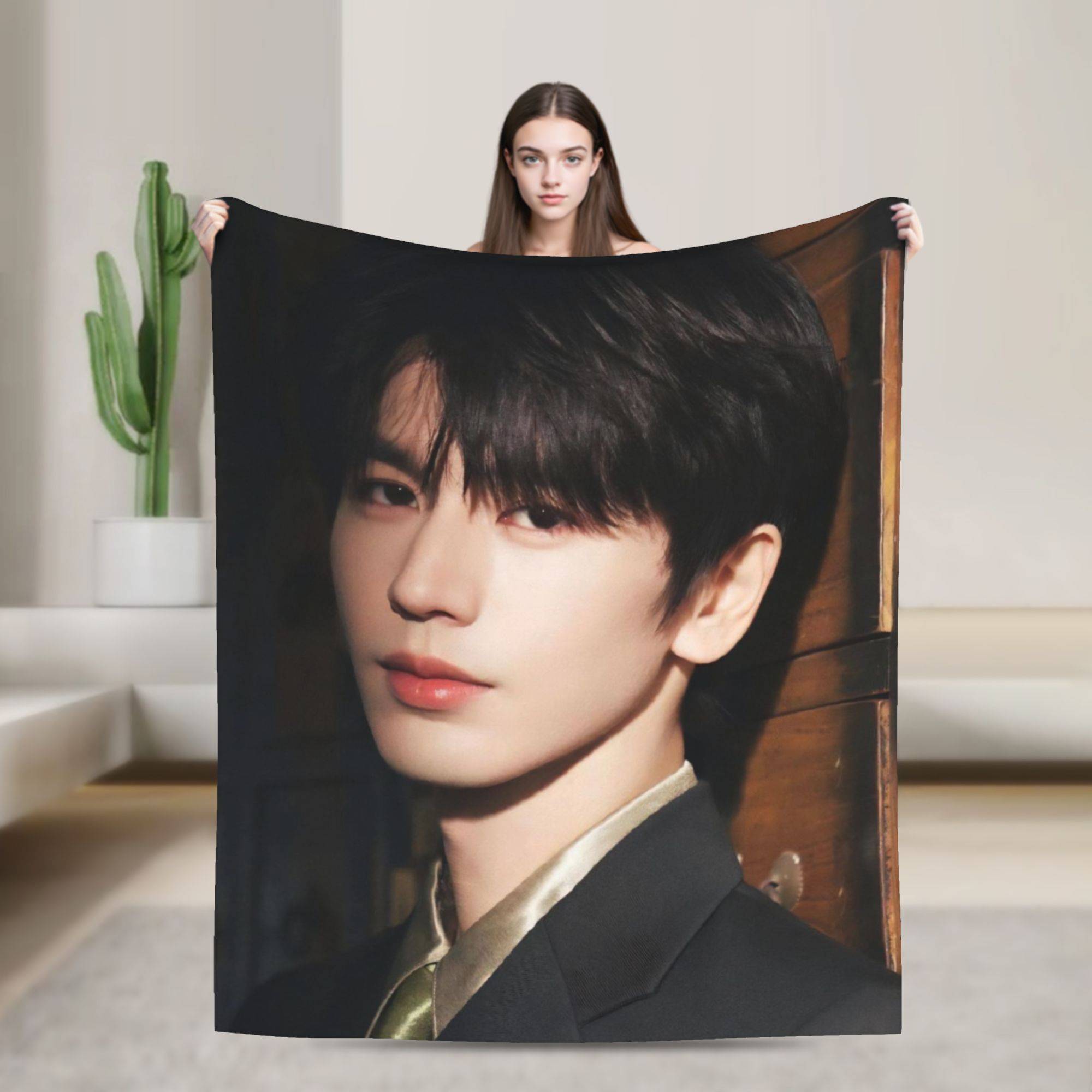 Warm Soft BlanketStudents Decorative Zhang Ling he  Throw Blanket  Flannel Bedspread For Couch Chair Graphic Sofa Bed Cover