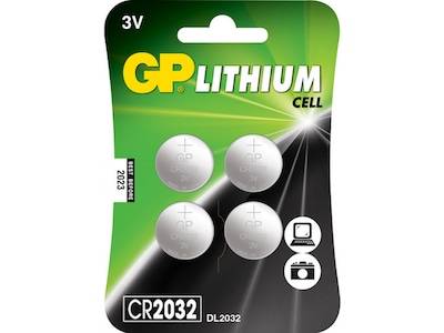 GP Ultra Plus litium knappcellsbatteri CR2032 4-pack