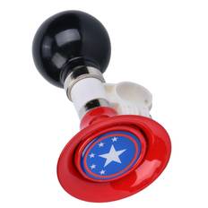 Metal Rubber Loud Children Bicycle Kids Bike Horn Warning Bell for Boys Girls Accessory (Blue) röd