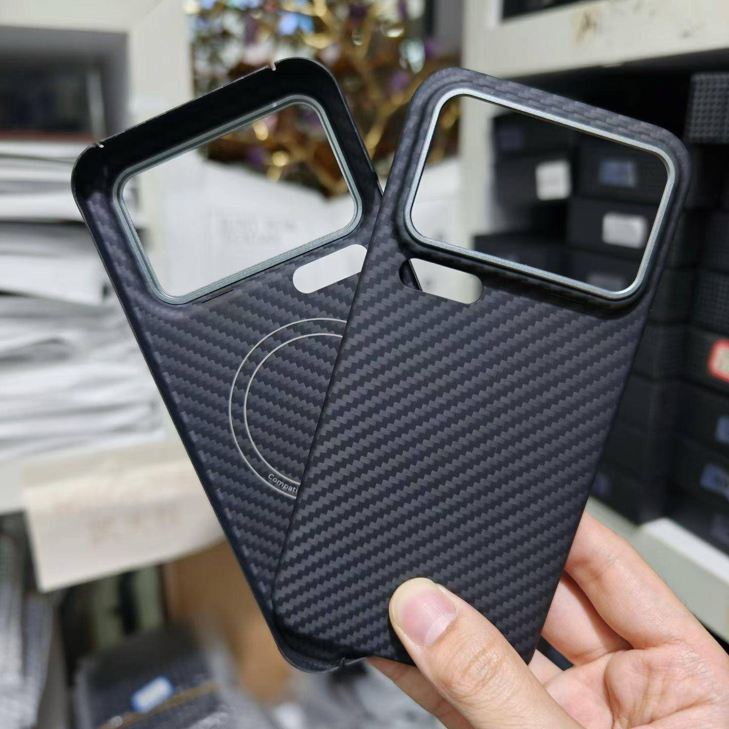 Äkta Kolfiberfodral för Xiaomi 17 17 Pro/17 Pro Max Ultratunt Lättviktigt Magnetiskt Aramidfiberfodral för Xiaomi 17promax Fodral