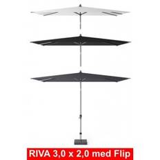 Parasol 3,0 x 2,0 m Riva - Markedsparasol med flip