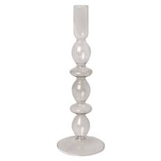 AU MAISON Glass Candle Holder |Grå |H25 cm