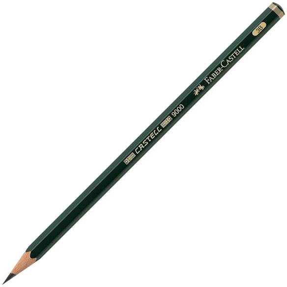 Blyertspenna Faber Castell 9000 3B 12st