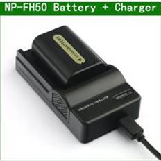 Lanfulang np -fh50 np fh50 kamera digitalt batteri + laddare för sony np -fh30 np-fh40 np-fh60 np-fh70 np-fh100 dcr -sr35 dcr -sr42