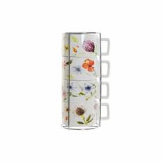 Set med kaffekoppar DKD Home Decor Multicolour Metall Dolomite 260 ml (4 Delar)