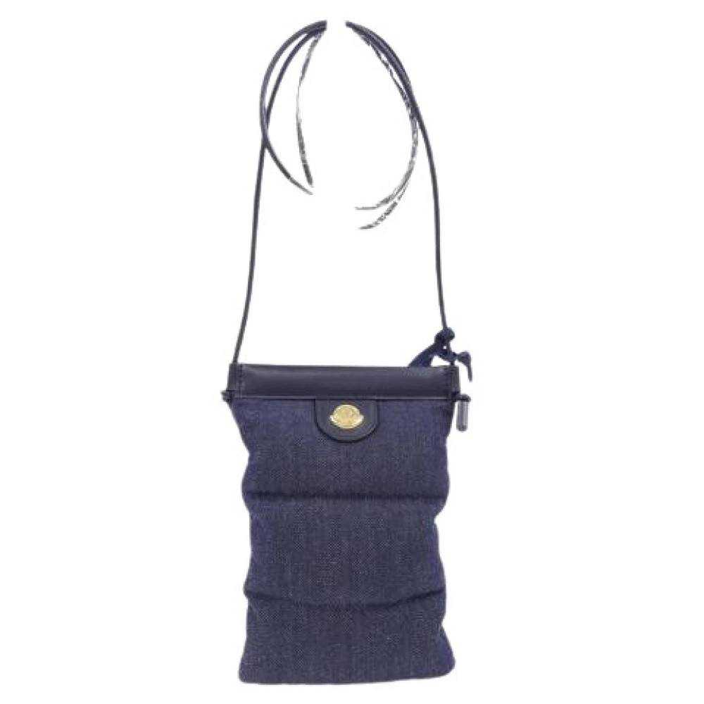 Moncler Pre-owned Pre-owned Fabric Cross Body Bag - Vintage - Dame - Blå - ONE SIZE - Uld