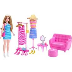 Barbie Stylist Med Garderob Temalekset Hpl78 docka kläder soffa mode accessoarer