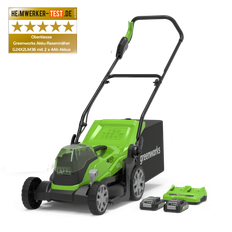 24V+24V Lawn Mower 36cm - 2x 2Ah Battery