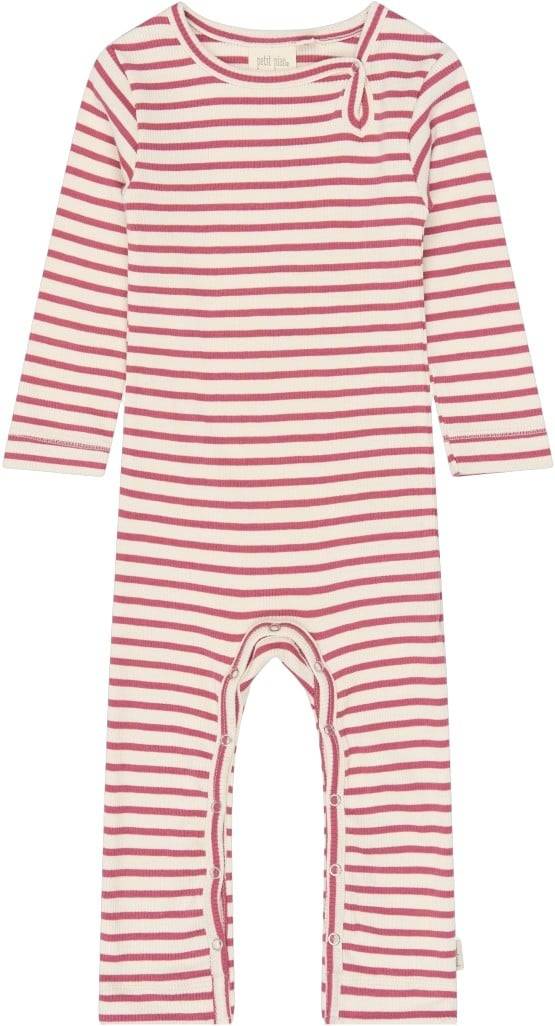 PETIT PIAO Ppsky L_S Jumpsuit Dam Byxdräkt Stl. 62 cm  - Mauvewood Striped (62 cm)
