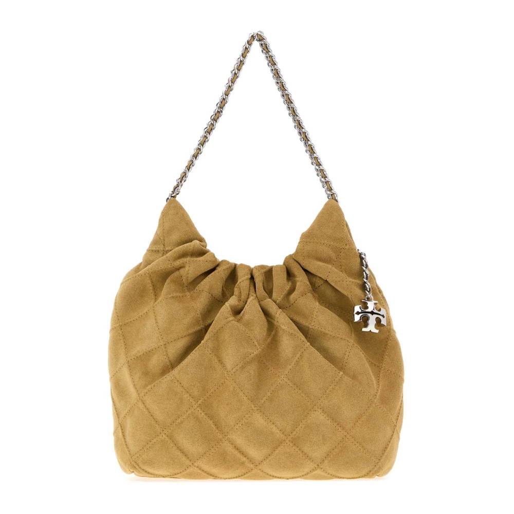 Tory Burch Mini Fleming Skuldertaske - Tasker - Dame - Beige - ONE SIZE - Uld