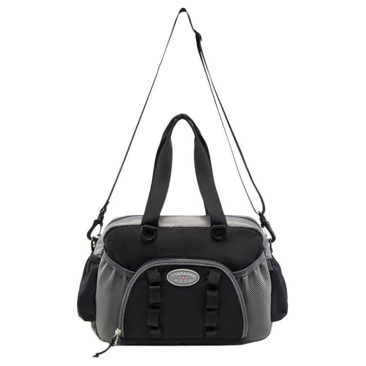 Li Ning X Taka Hayashi Collaboration Classic Logo Nylon Shoulder Crossbody Tote Bag Women Bags Black ABDV136-2 Black