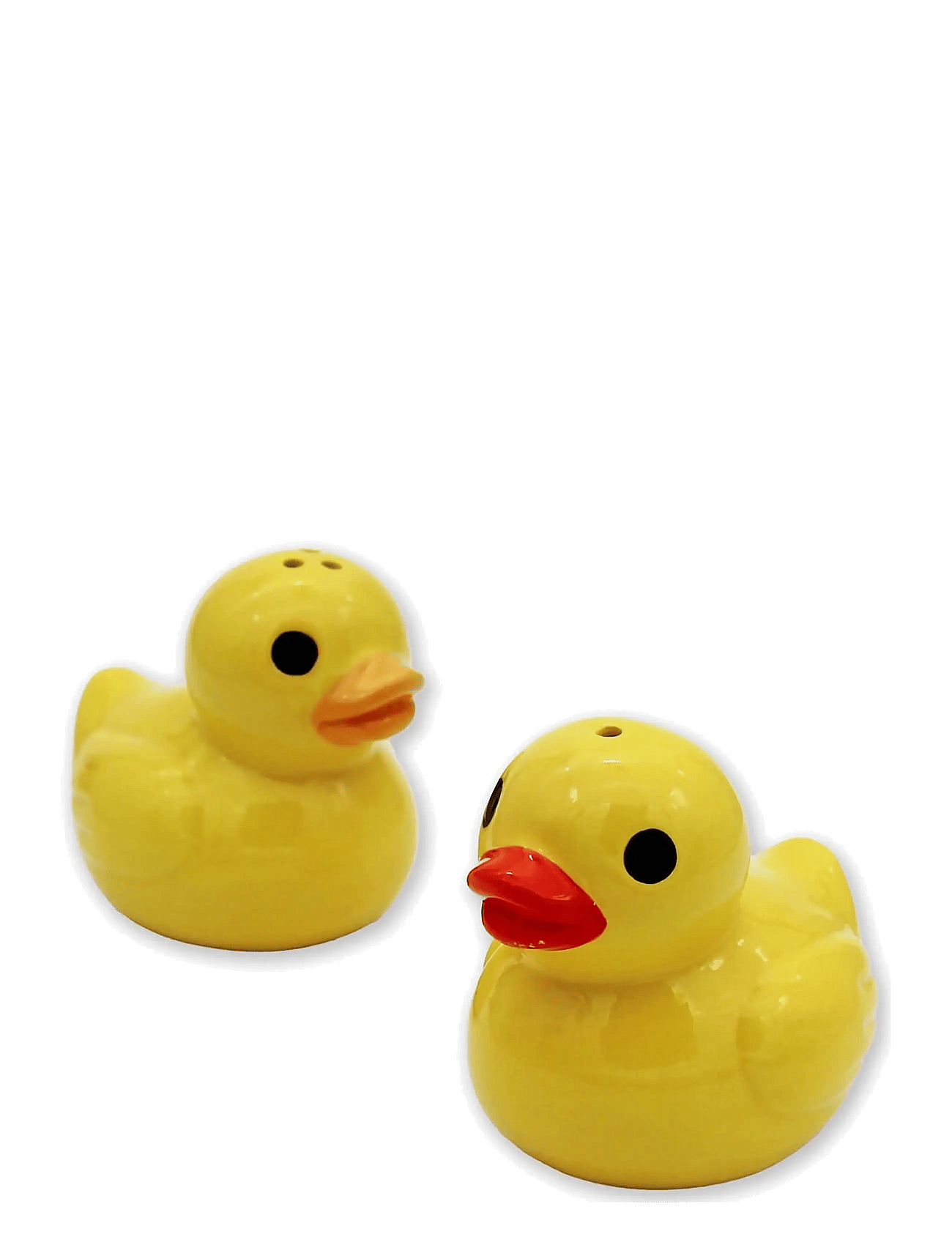Winkee Salt Og Peber Sæt - Duck Salt And Pepper Shakers - Yellow - H12 cm
