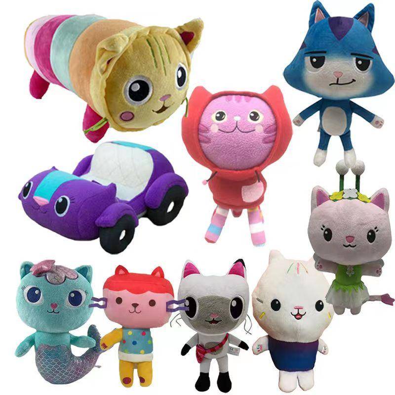 25 cm tecknade gosedjur Gabby Dollhouse Plyschleksak Mercat Mermaid Cat Mermaid Plyschdockor Barn Födelsedagspresenter