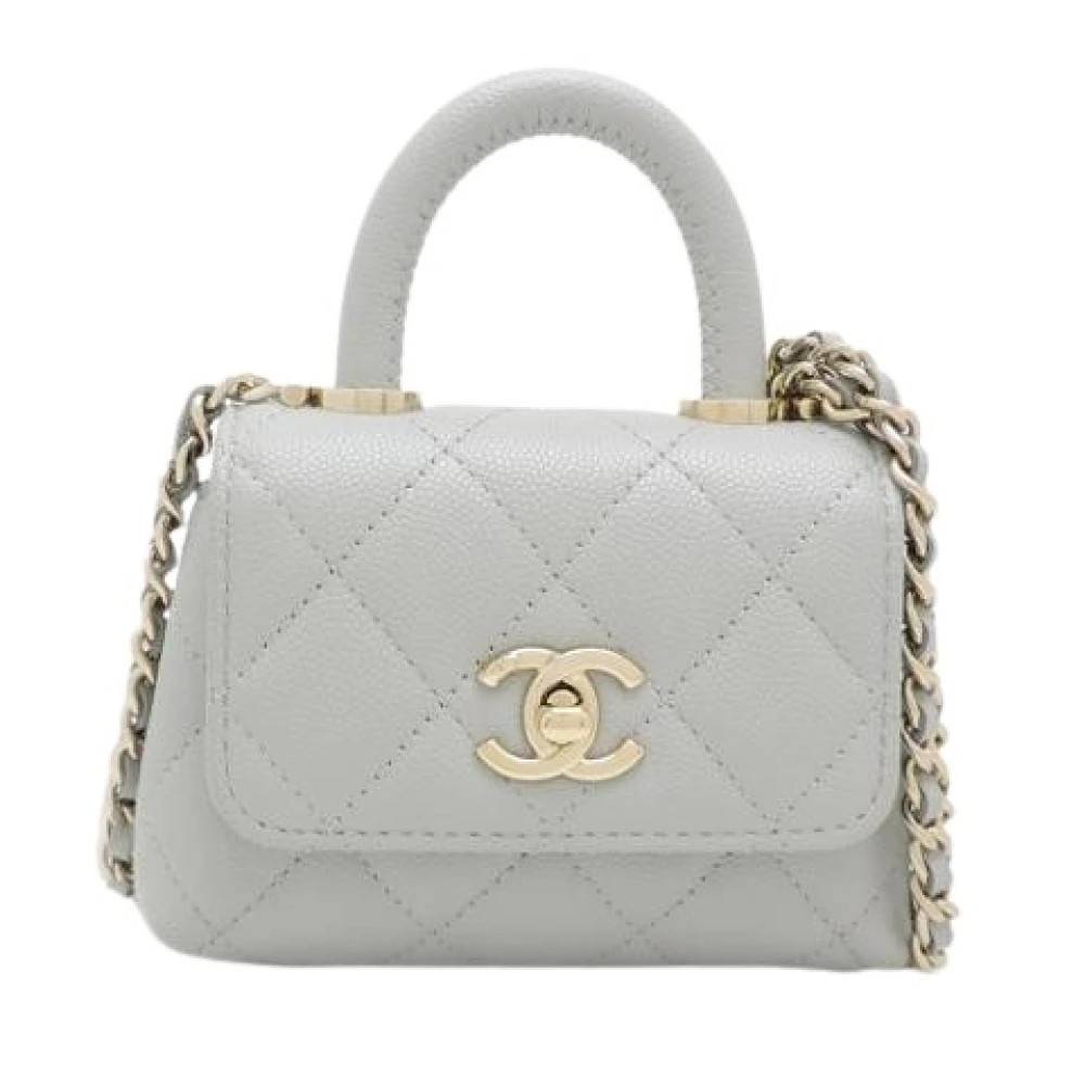Chanel Vintage Pre-owned Handbag - Vintage - Dame - Grå - ONE SIZE - Læder