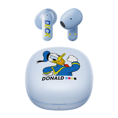 Bluetooth-headset QS-T23 Strawberry Bear-Pink Mary Cat-Beige Kalle Anka-Ljusblå Moderiktig stylingdesign, Ultralåg Latency, Högt ljudreducerande samta - Donald Duck-Blue (Donald Duck-ljusblå) (En-Storlek)