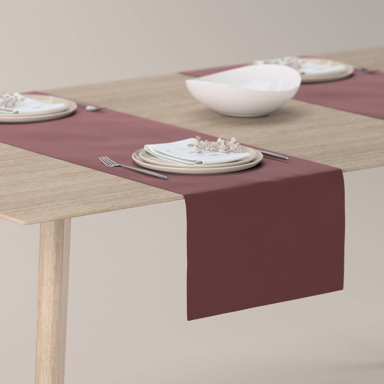 Bordløber - Dinner for 2, Bordeaux, 40 x 130 cm, Velvet