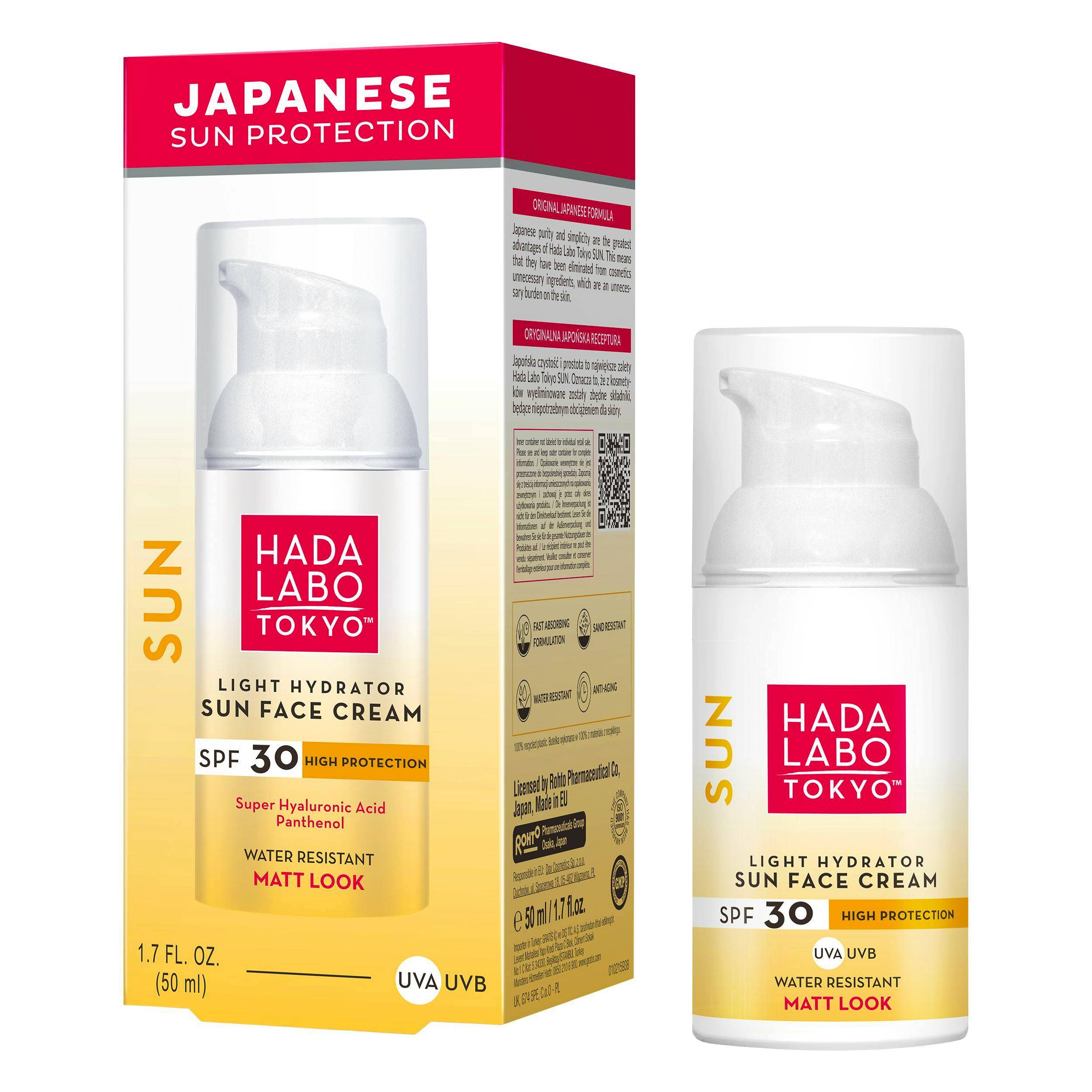 HADA LABO Light Hydrator Sun Face Cream SPF 30 50 ml