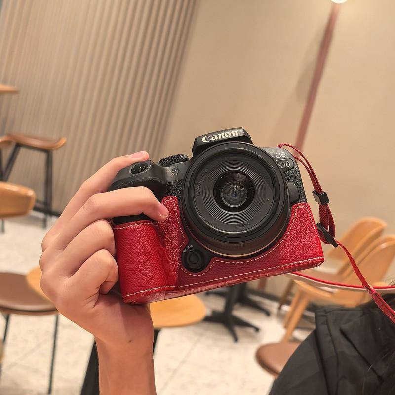 Canon EOS R10 Kameraväska Med Basstativ Hölje Skyddande Omslag Spegellös DSLR-väska Enkel Axelrem Stil