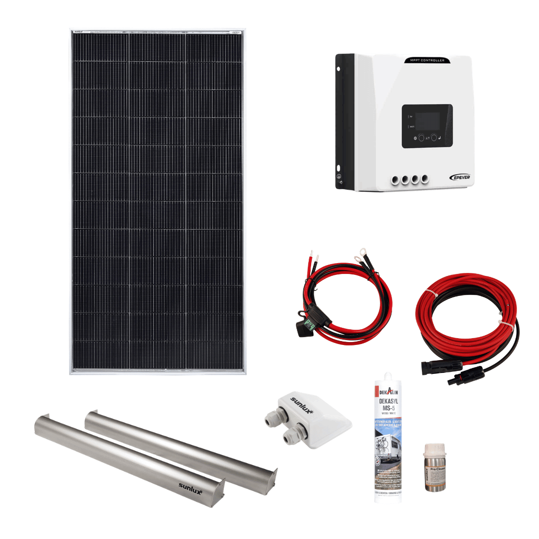 Solcellspaket 200W HJT Bifacial Epever TRC 20A MPPT
