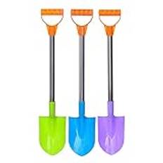 Jeorywoet Snöstrand barn snöskyffel för barn snöskyffel i rostfritt stål med plastbollar och handtag 3 stycken, snöskyffel för barn