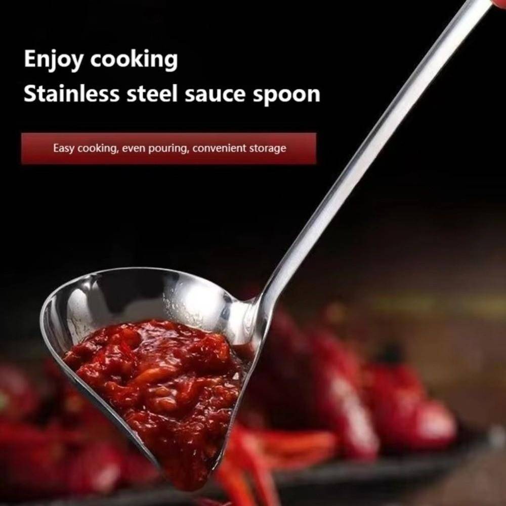 Långskaftad Såssked Anknäbbsformad Serveringssked Ankmunstsksked för 2 st Hot Pot Matlagning white