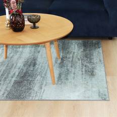 Gulvtæppe - Løs tæppe med skridsikker bagside - Grønt tæppe med stonewashed effekt - Blødt tæppe fra Nordstrand Home Kristina