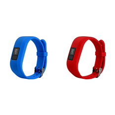 Garmin Vivofit 3/JR/JR 2 Silicone Remme - Rød og Lyseblå