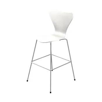 3197 Høj Barstol af Arne Jacobsen Uden polstring / Lakeret / Hvid - Jacobsen Plus