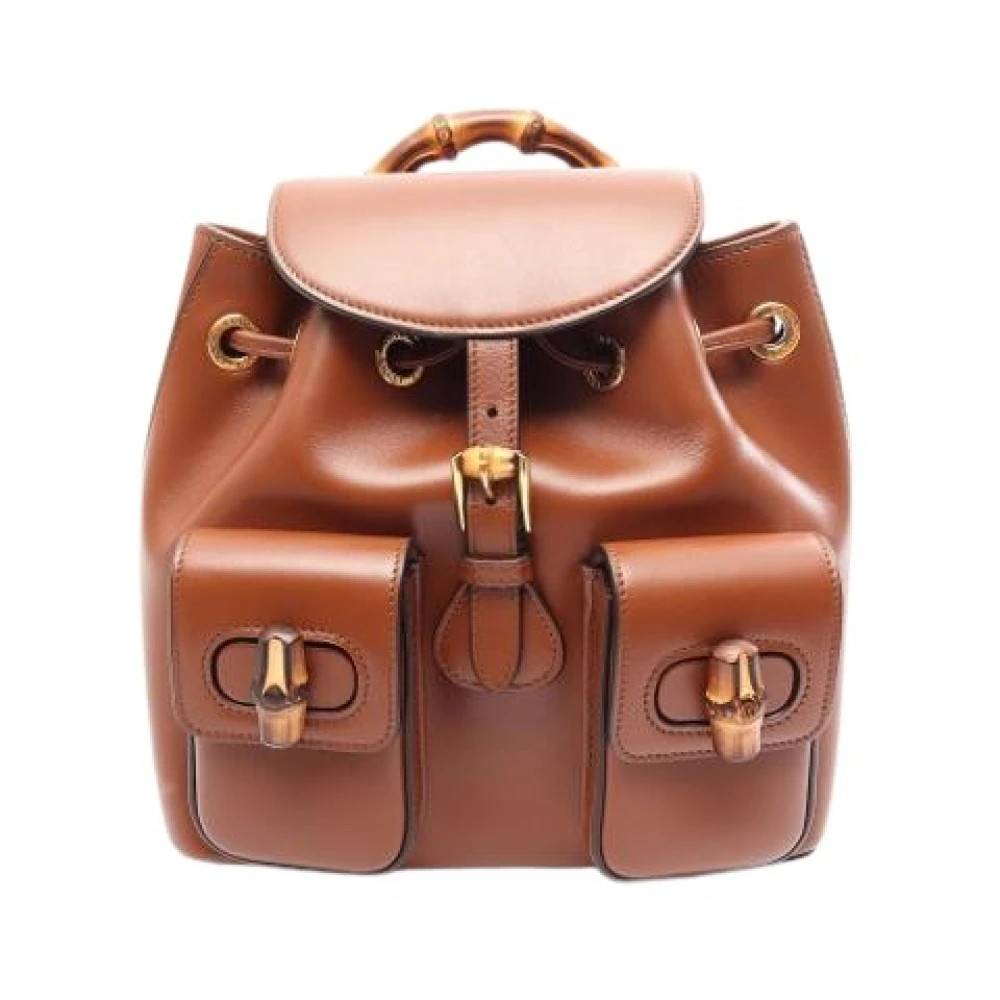 Gucci Vintage Pre-owned Vintage Rygsæk - Vintage - Dame - Brun - ONE SIZE - Uld