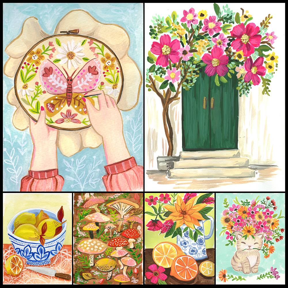 Illustration Flower Still Life Nordic Poster Wall Art Canvas Painting Posters Home Decor Wall Pictures For Living Room Unframed