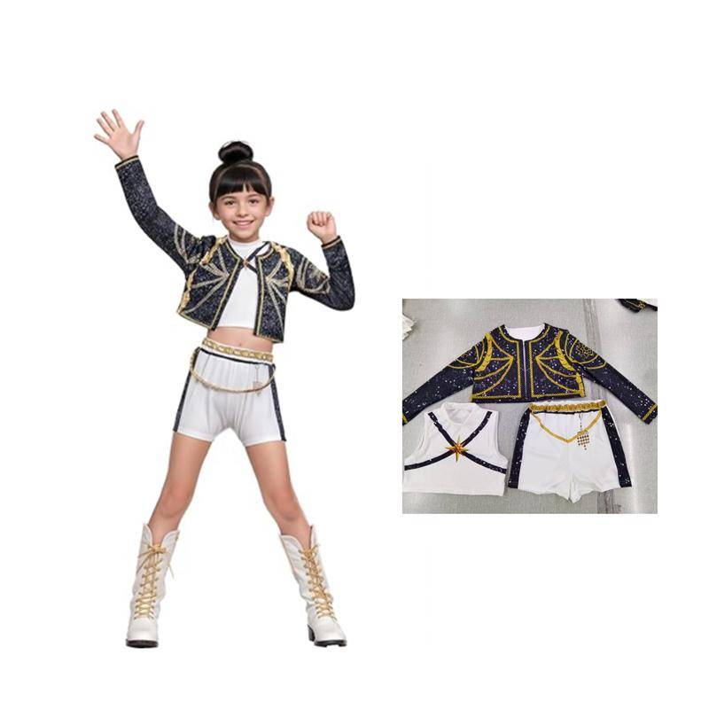 Barn K-Pop Demon Hunters Zoey Rumi Mira Kostym Maskerad Cosplay Virtuell Idol Film Cosplay för Flickors Barn Halloween Karneval cm