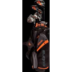 Cobra King Box Set 10-12 År Junior Golfsæt - Black/Orange/Grey - Højre - DR, FW, 6H, 7-9, SW, Putter - Cobra Standard Junior Grafit