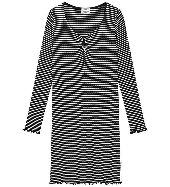 Mads Nørgaard Klänning - Rib - Viskos - Tikina - Black/Vanilla I - Mads Nørgaard - 14 år (164) - Klänning