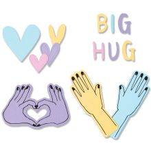 Sizzix Framelits Die & Stamp Set - Big Hugs