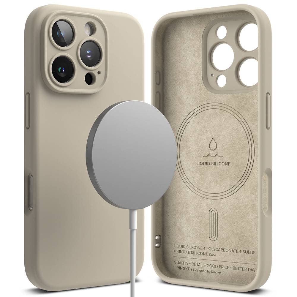 Ringke Silikon Magnetic Skal iPhone 16 Pro Stone