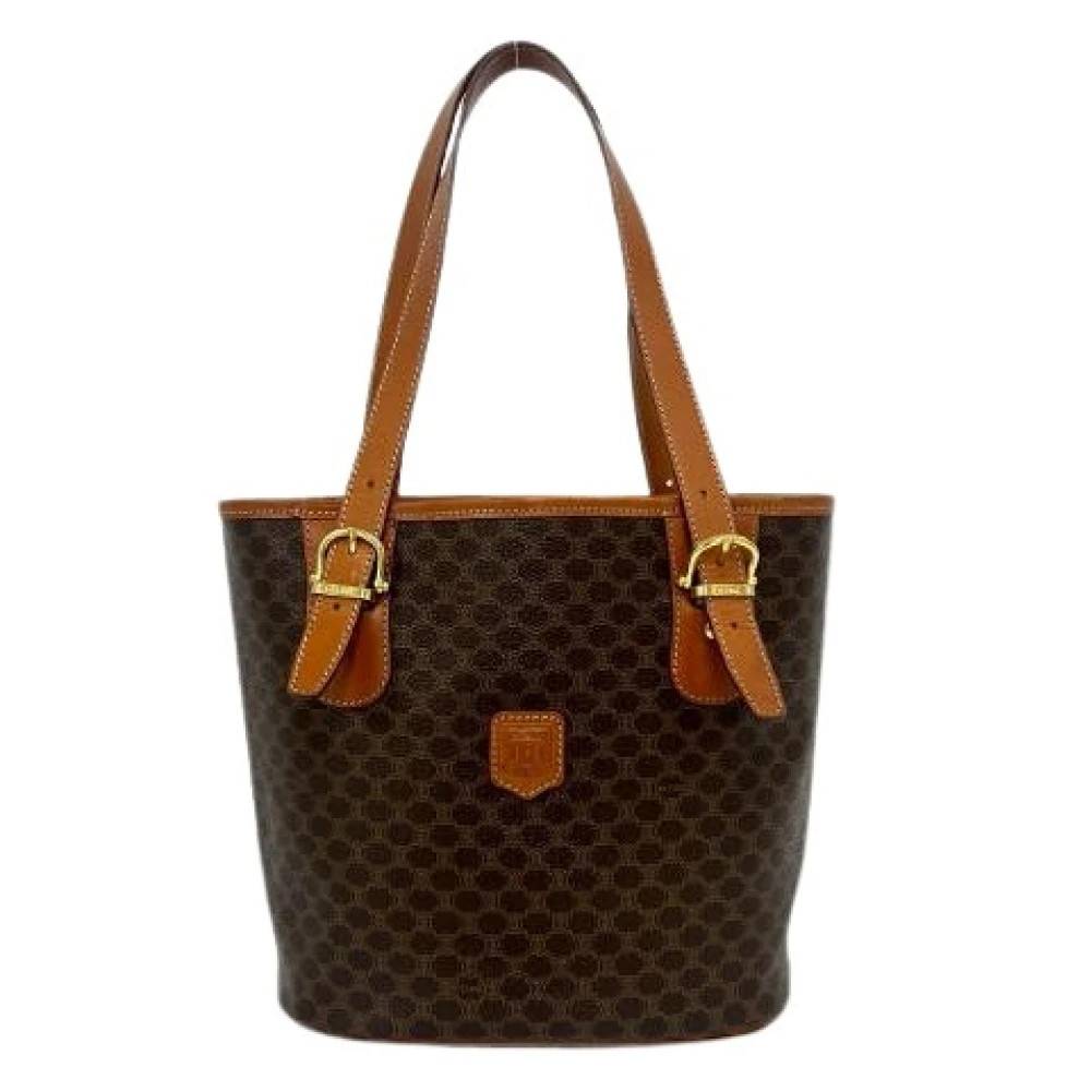 Celine Vintage Pre-owned Macadam Triomphe Læder Tote Bag - Vintage - Dame - Brun - ONE SIZE - Læder