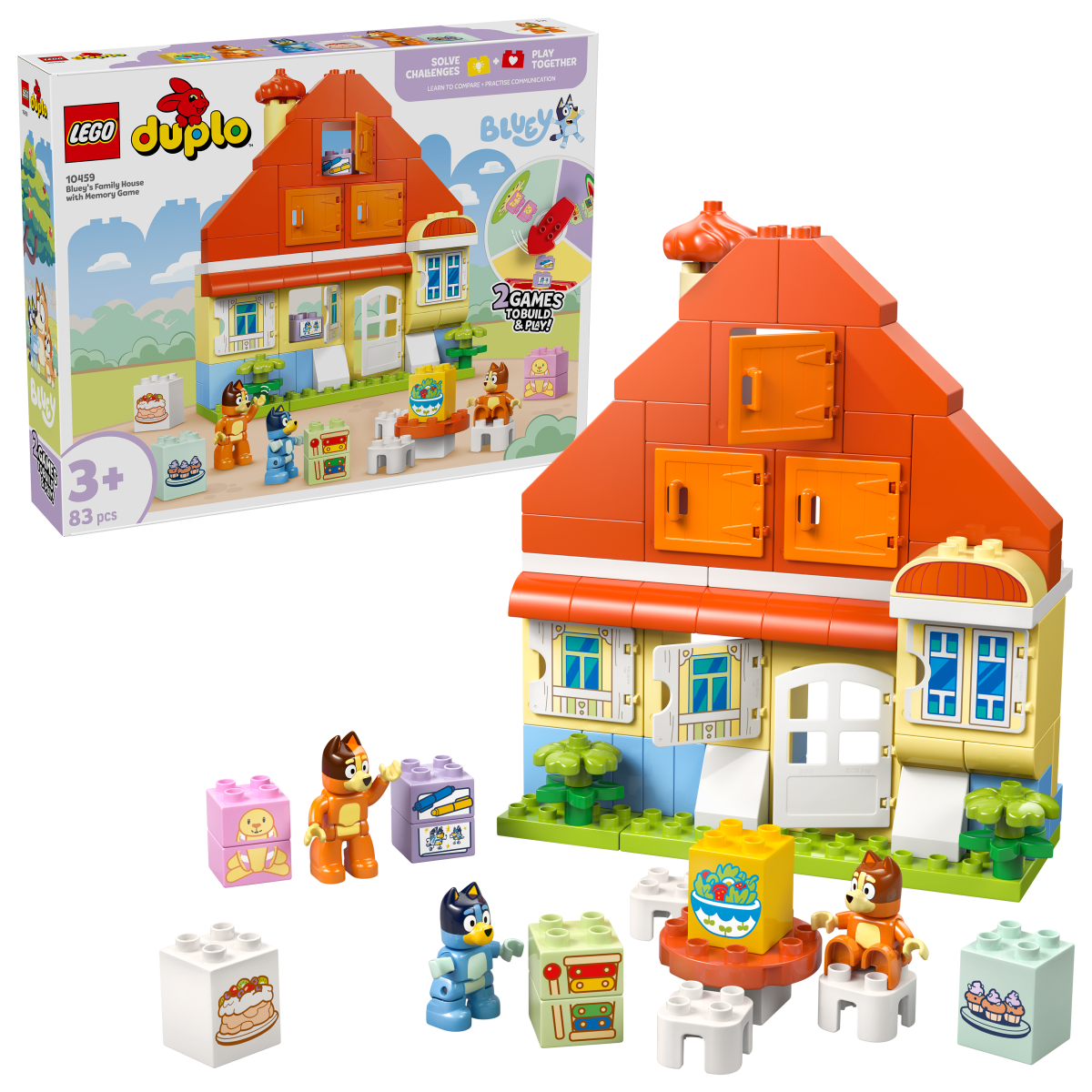 LEGO - DUPLO Bluey - Bluey's Family House with Memory Game