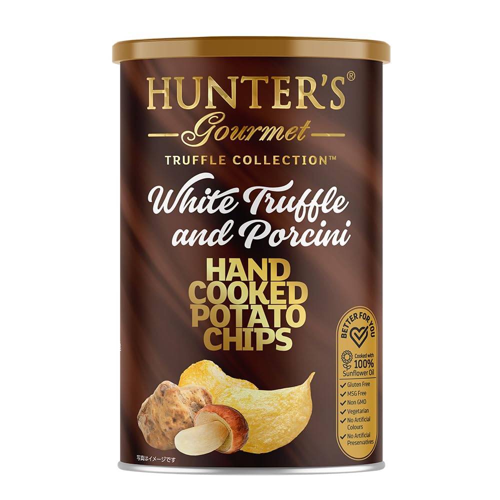 Hunter Potato Chips White Truffle Porcini Flavor 150g x 12 pieces &
