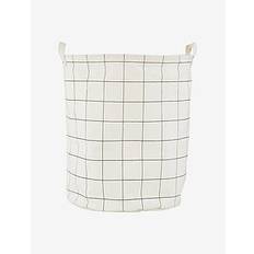 house doctor Squares Laundry bag/Black - Home - WHITE/BLACK / cream