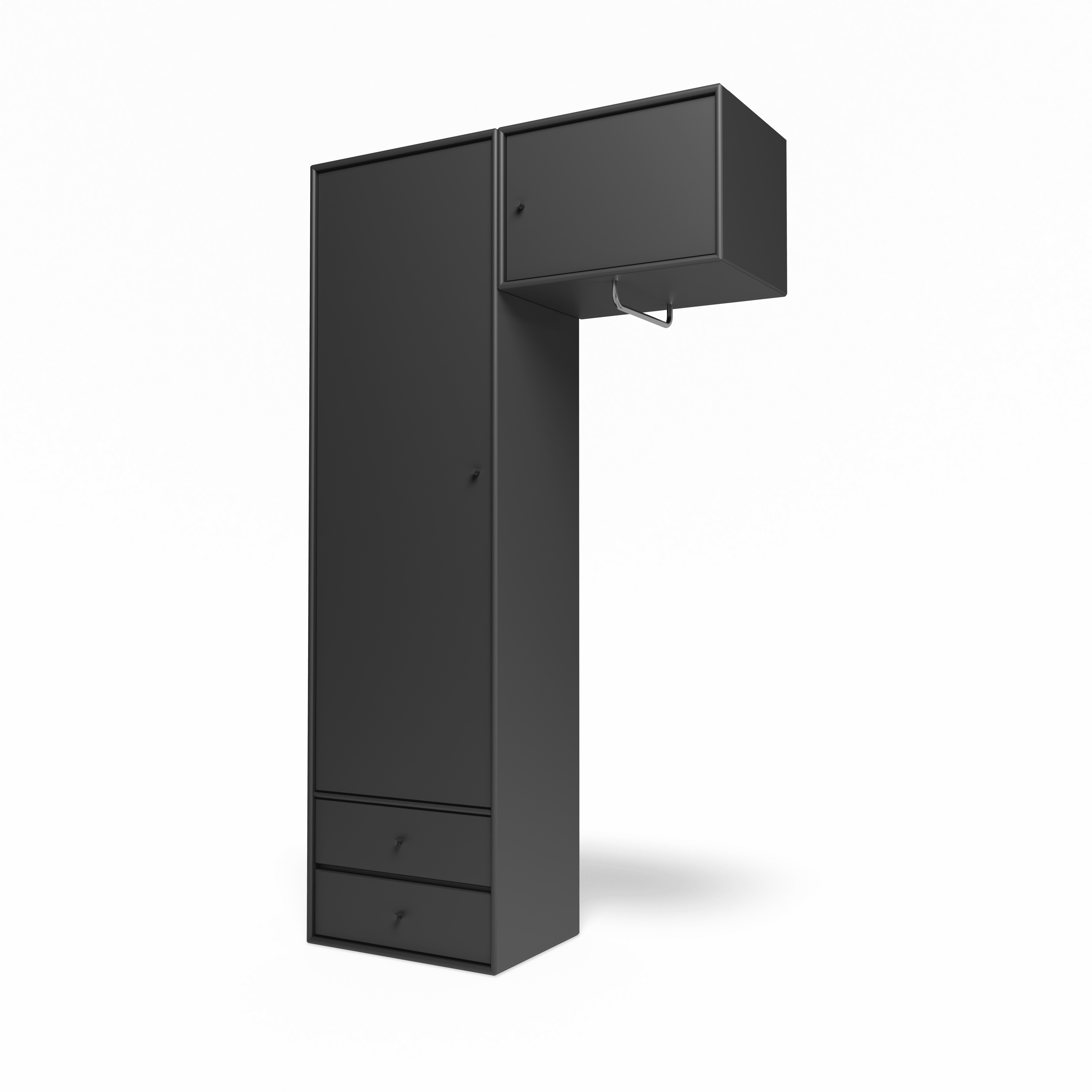 Attire II garderobe, inkl. ophæng fra Montana Anthracite - Jacobsen Plus