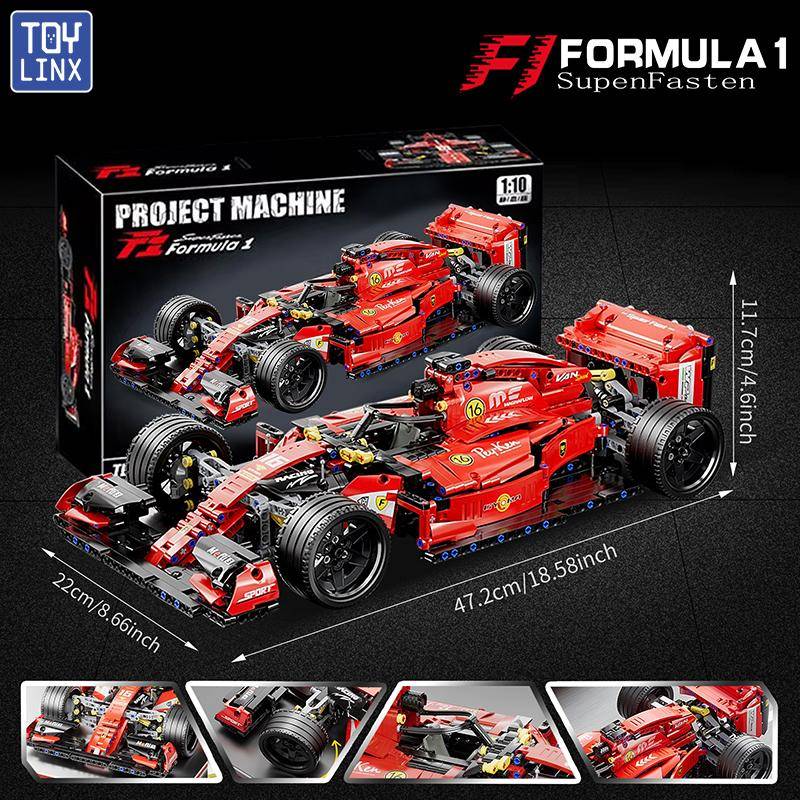 F1 RC Racerbilar 1163 delar Byggsatser MOC Fjärrkontrollerade Byggklossar Cool Samlarbar Modellbilssatser Byggleksaker