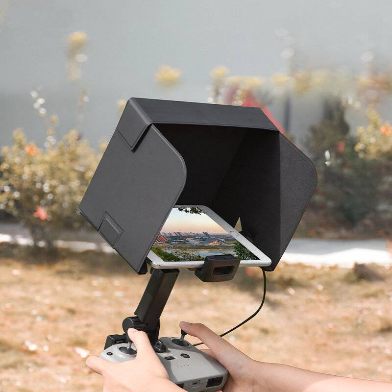 BRDRC Fjärrkontroll Telefonövervakning Solavskärmningsskärm Solhuvlock Fällbar för DJI Mavic 3 / MINI 3 PRO / AIR 2S RC-