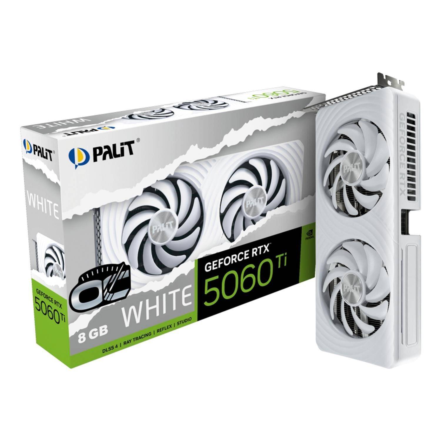 Palit Nvidia Geforce Rtx 5060 Ti White Oc 8Gb Blackwell Graphics Card