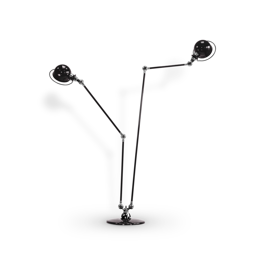 Loft DD7460 gulvlampe fra Jieldé - Black / Blank/poleret