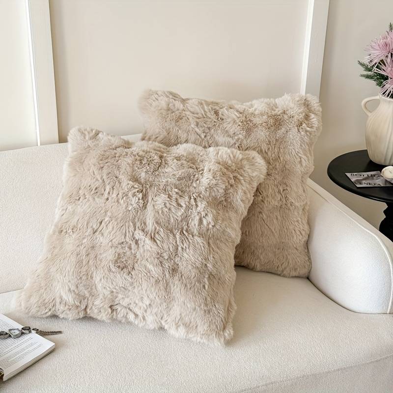 1/2pcs Velvet Pillowcase Set, Suitable For Decorative Throw Pillows On Sofas And Beds, With Zipper Closure, Soft And Velvet For A Warm And Cozy Feel