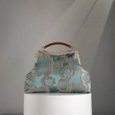 Retro Luxury Ladies' Handbag, Party Clutch Chain Shoulder Crossbody Bag, Gift For Date - Blue