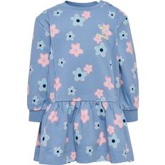 Hummel Kjole - hmlRinna - Faded Denim m. Blomster - Hummel - 56 - Kjole