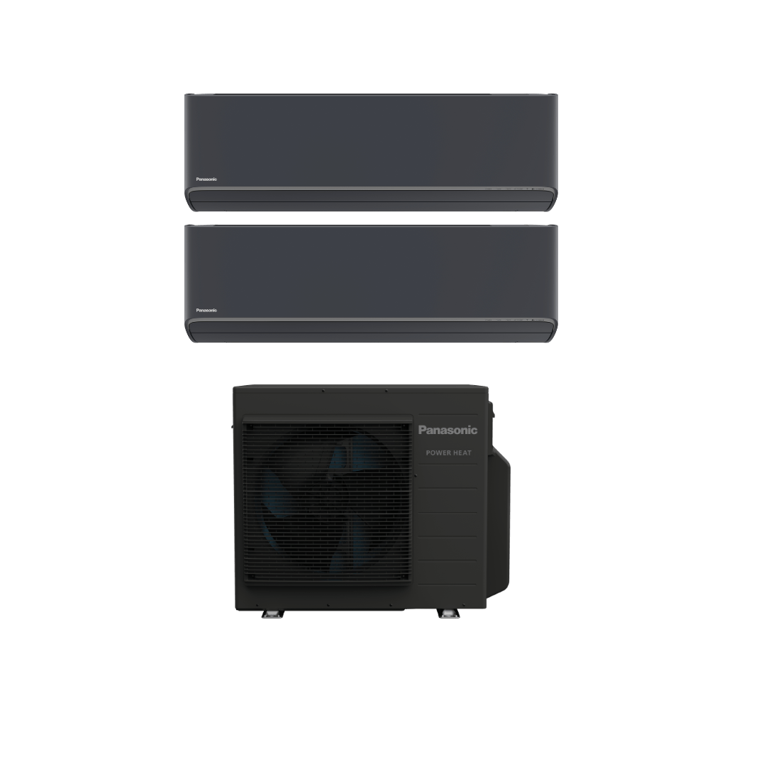 Panasonic HZ25 8.7kW Power Heat luftvärmepump med 2 innedelar