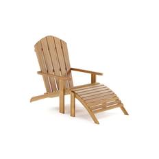Menorca Karmstol - Solstol i trä Utomhus Teak / Natur Balkongstol Comfort Garden